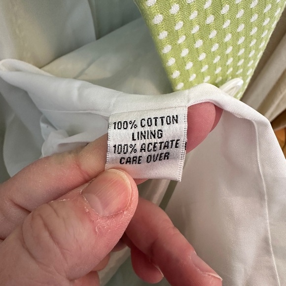 Vintage 80’s Yves Cossette Depeche Mode Long Lime Green Swiss Dot Jacket Size 10 - Picture 10 of 10